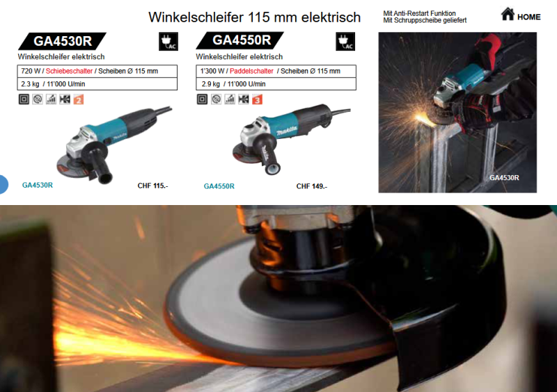 28. Makita Winkelschleifer elektrisch